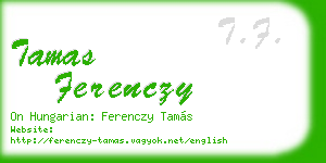 tamas ferenczy business card